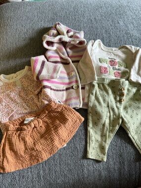 baby girl Rabbit + Bear outfit bundle